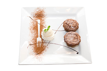 Image showing Tasty chocolate desserts dish