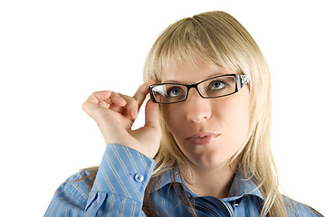 Image showing Business woman with glasses 