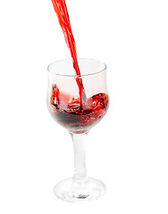 Image showing pouring red wine