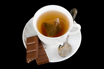 Image showing tea and chocolate
