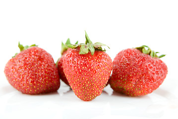 Image showing Ripe and fresh strawberries