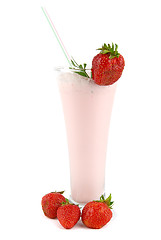 Image showing Cocktail with strawberry