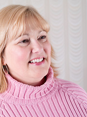 Image showing Mature Woman in Pink 