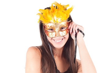 Image showing Woman in carnival mask