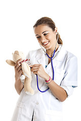Image showing Nurse and Teddy Bear