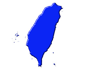 Image showing Taiwan 3d map with national color