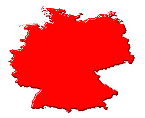 Image showing Germany 3d map with national color