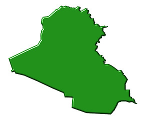 Image showing Iraq 3d map with national color