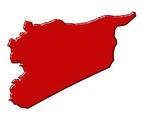 Image showing Syria 3d map with national color