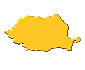 Image showing Romania 3d map with national color