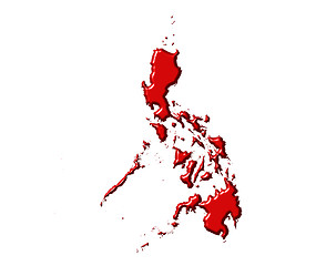 Image showing Philippines 3d map with national color