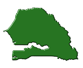 Image showing Senegal 3d map with national color