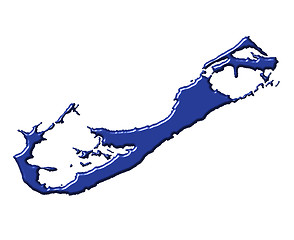Image showing Bermuda 3d map with national color