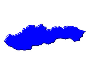 Image showing Slovakia 3d map with national color