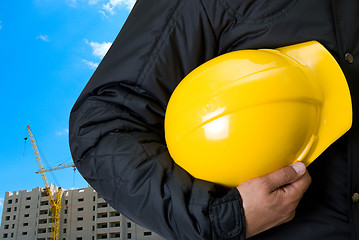 Image showing Yellow helmet