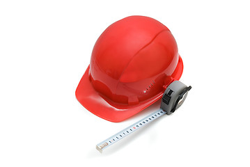 Image showing Red Safety helmet