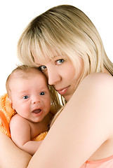 Image showing happy mother with baby