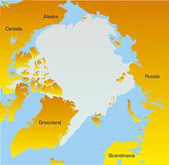 Image showing map of North pole