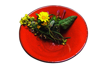 Image showing flower bunch in a bowl