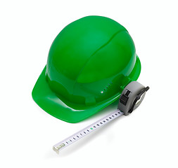 Image showing helmet and measuring tape