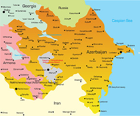 Image showing Map of Azerbaijan