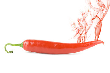 Image showing pepper with smoke 