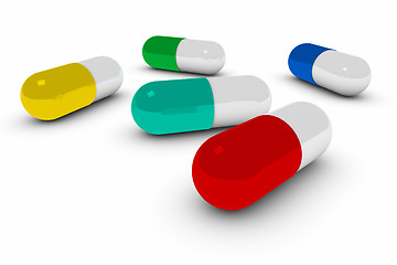 Image showing Colored Pills