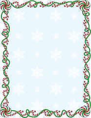 Image showing Candy Cane Border