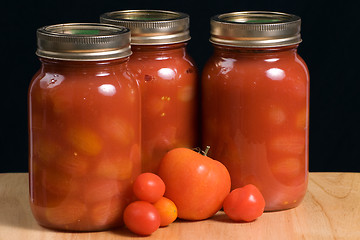 Image showing Jars of Tomatoes