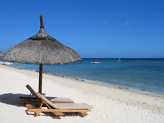 Image showing Relaxing in the tropical island of Mauritius