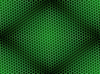 Image showing Honeycomb Background Seamless Green