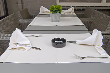 Image showing Restaurant table setting.