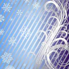 Image showing Striped christmas background 