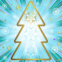 Image showing Blue christmas background