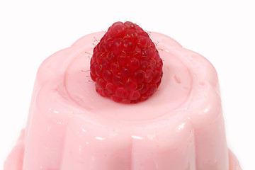 Image showing Raspberry pudding