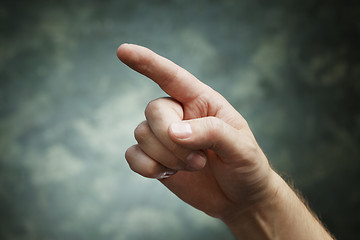 Image showing Pointing finger
