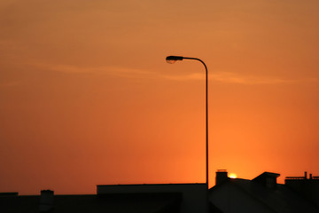 Image showing Urban View at Sunset