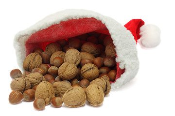 Image showing Santa hat with nuts