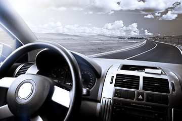 Image showing car and meadow