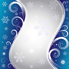 Image showing Blue christmas background 