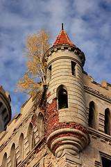 Image showing Corner tower of the Gothic castle