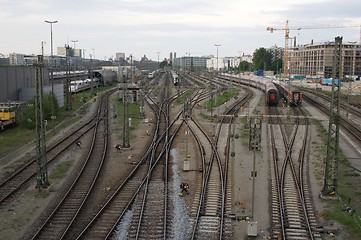 Image showing Railroad tracks in Munic