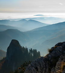 Image showing mountains in fog