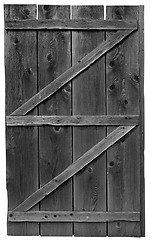 Image showing Old Wood Door Isolated