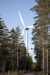 Image showing Modern Windmill