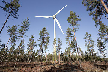 Image showing Modern Windmill