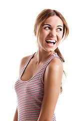 Image showing Happy young woman