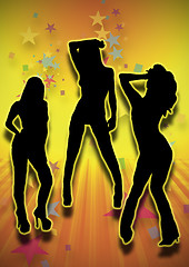 Image showing Three hot party girls