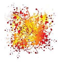 Image showing hot ink splat white