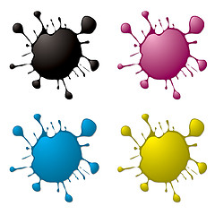 Image showing cmyk ink splat